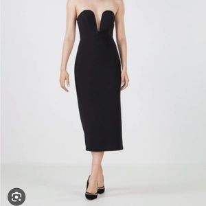 BcbcMaxazria Carlo Strapless Midi formal black dress